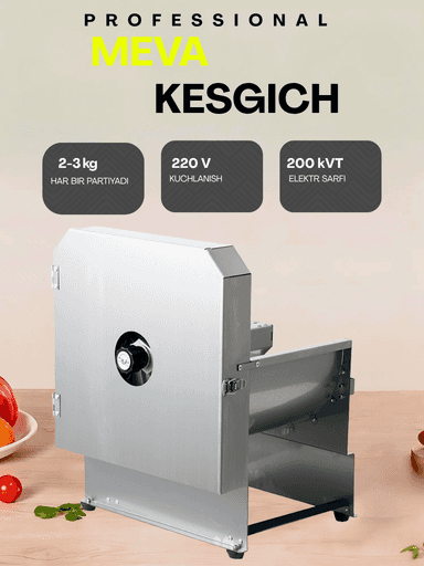 Elektr tilimlash mashinasi, slyayser, meva va muzlatilgan go‘shtni tilimlash uchun