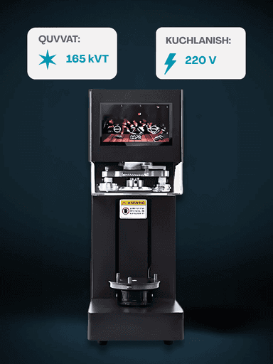 Alyuminiy bankalarni qopqoq bilan yopish va plastik butilkalarni muhrlash uchun moslam