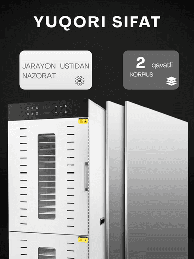 Sabzavot va mevalar uchun quritgich / meva, sabzavot va pastilalar uchun degidrator Uskunalar.uz US-48