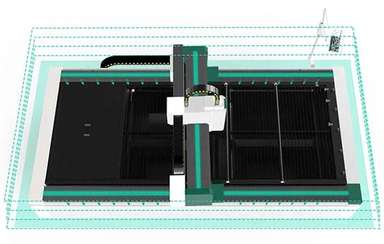 Metalni qayta ishlovchi lazerli kesish uskunasi US-FMA3015 1500 W.