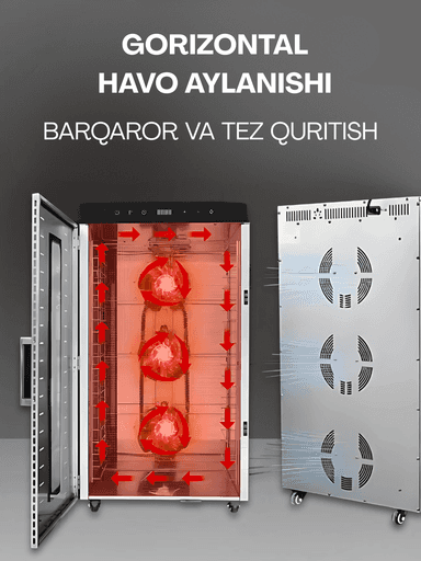 Sabzavot va mevalar uchun quritgich / meva, sabzavot va pastilalar uchun degidrator Uskunalar.uz US-20