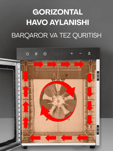 US-10 meva quritgich — uy uchun meva va sabzavot quritgich aparat