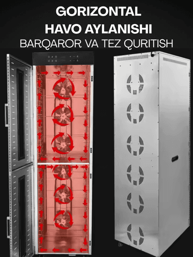 Sabzavot va mevalar uchun quritgich / meva, sabzavot va pastilalar uchun degidrator Uskunalar.uz US-48
