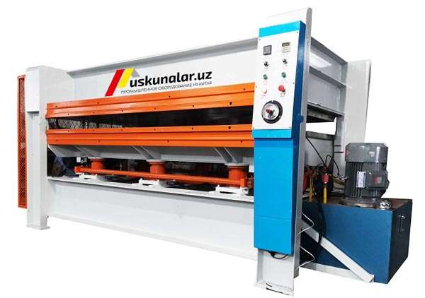 Uskunalar.uz - 120 ton hydraulic hot press machine US-MH3848X120T, with 2 layers