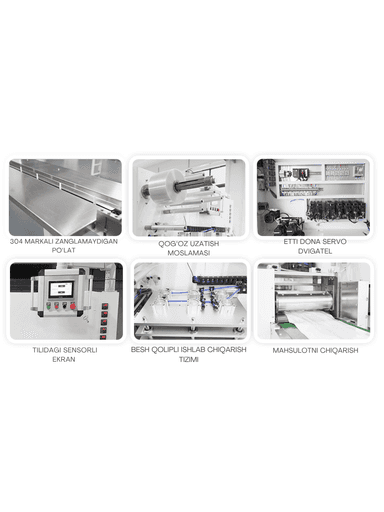 To‘rt Tomonlama Muhrlovchi Gorizantal  Qadoqlash Uskunasi US-300S