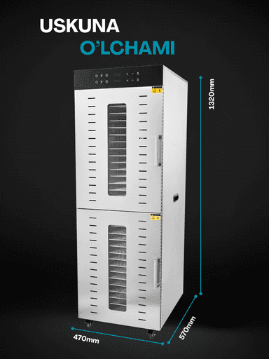 Sabzavot va mevalar uchun quritgich / meva, sabzavot va pastilalar uchun degidrator Uskunalar.uz US-32