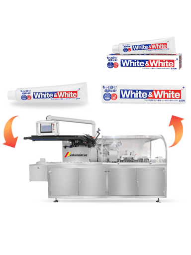 Avtomatik Karton Qadoqlash Uskuna SKZH-2620 | 60 quti/min — Kosmetika & Oziq-ovqat