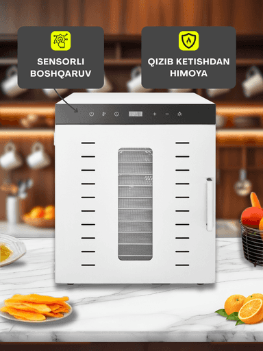 Sabzavot va mevalar uchun quritgich / meva, sabzavot va pastilalar uchun degidrator Uskunalar.uz US-12