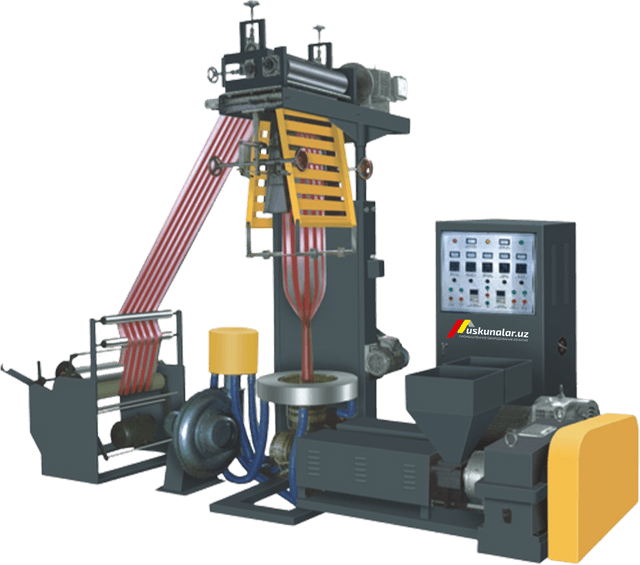 Uskunalar.uz - Оборудование для производства полиэтиленовых пакетов (2 разных цвета) US-SJ-50/FM800