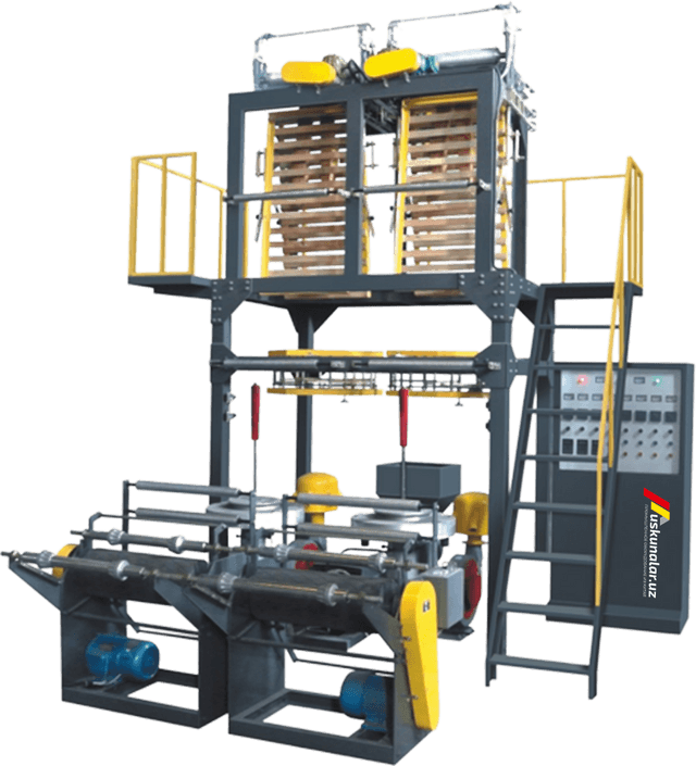 Uskunalar.uz - Оборудование для производства полиэтиленовых пакетов (2 двойные головки) US-SJ-60/FM 700