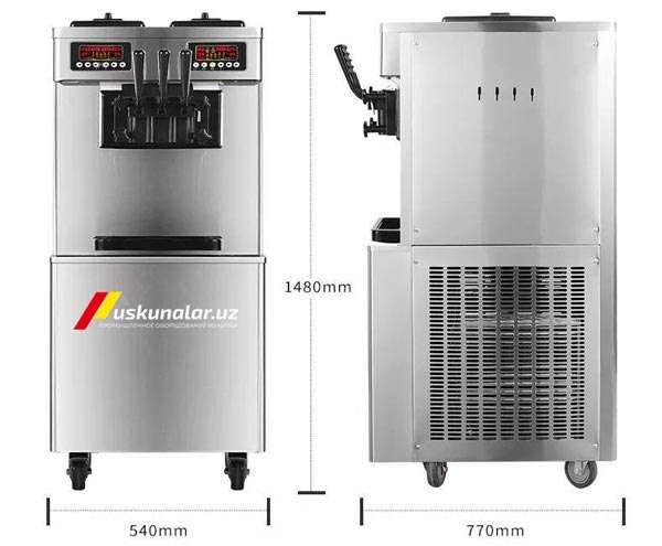 Uskunalar.uz - Двухсистемная рабочая морозильная машина для мороженого US-BLO-S36