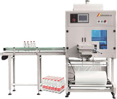 US-QZD-7040 Yon tomonlama eshikli, plyonka o'rab berish uskunasi (konveyer bilan)