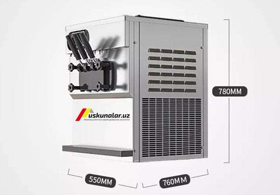 Uskunalar.uz - Портативная настольная машина для мягкого мороженого US-BQL-28F