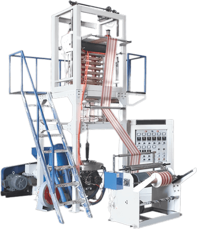 Экструдер для производства полиэтиленовой рулонной пленки (2-х цветная полоса) US-SJ45*2-700