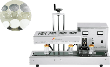 US-GS215-1300 Idish og'ziga folga qoplash (paykalash) uchun ish stolli induksion uskuna (0-60 shisha/min)