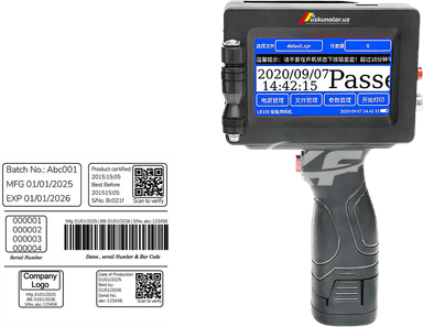 US-GS230-127 Yaroqlik muddati bosish uchun siyohli (inkjet) mini printer (pechatlash uzunligi 12.7mm)