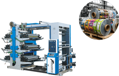 Ikki xil rangli flekso bosish uskunasi | maksimal bosish kengligi 800 mm