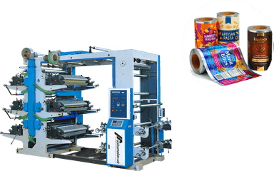 Olti xil rangli flekso bosish uskunasi | maksimal bosish kengligi 1000 mm