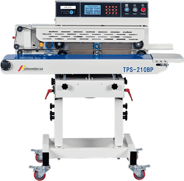 Uskunalar.uz - Горизонтальный запайщик с двойными нагревательными блоками и печатью US-TPS-210BP