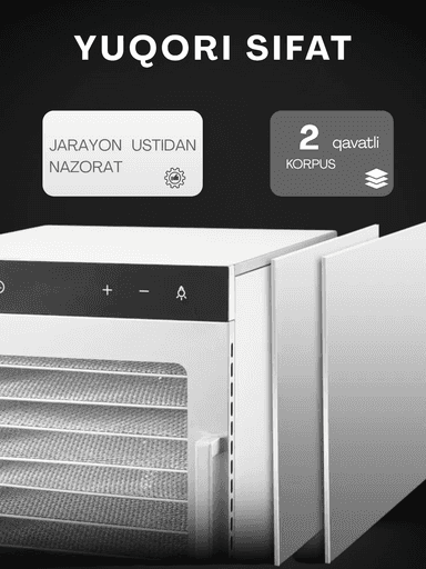 US-10 meva quritgich — uy uchun meva va sabzavot quritgich aparat