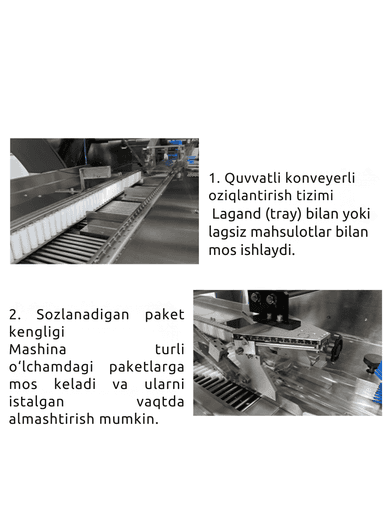 Avtomatik Gorizontal Qadoqlash Mashinasi US-US45 | Shokolad, Vafli, Non Mahsulotlari uchun High-Speed Pillow Packaging Machine