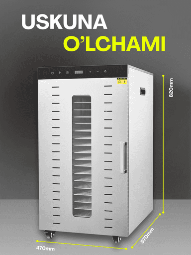 Sabzavot va mevalar uchun quritgich / meva, sabzavot va pastilalar uchun degidrator Uskunalar.uz US-20