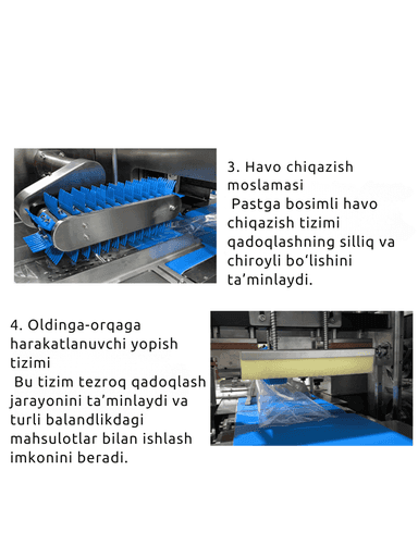 Avtomatik gorizontal qadoqlash uskuna | Shokolad, vafli, baton va non mahsulotlari uchun qadoqlsh  uskunasi