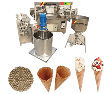 Вафельница конусная для мороженого 25 кг / час