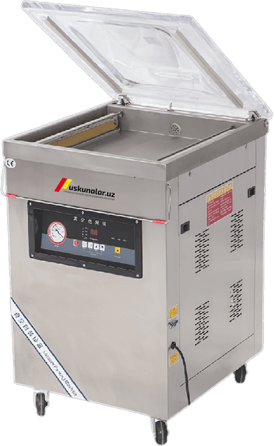 Vertical, single-chamber vacuum packaging equipment US-DZ-500