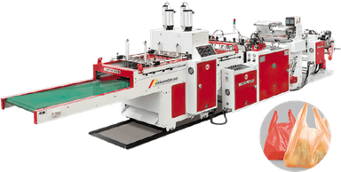 High-speed t-shirt bag making machine US-CW-400V2