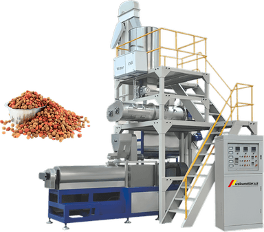 Baliq va uy hayvonlari uchun yem ishlab chiqaruvchi 2 vintli ekstruder US-ZH85-II