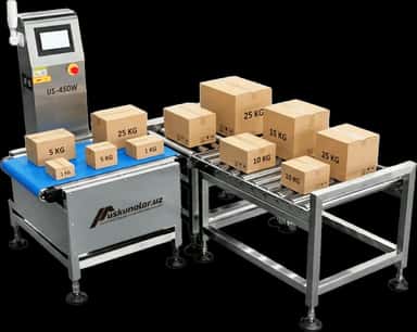 US-450W Onlayn og'irlik tekshirish tarozisi | maks. vazn o'lchash 25 kg