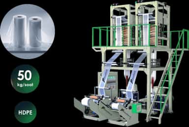 Polietilen plyonka ishlab chiqarish uskunasi | maksimal plyonka kengligi 500 mm