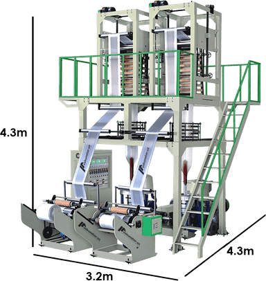 Polietilen plyonka ishlab chiqarish uskunasi | maksimal plyonka kengligi 600 mm