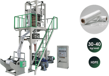 Polietilen plyonka (HDPE) ishlab chiqarish uskunasi | maksimal plyonka kengligi 600 mm