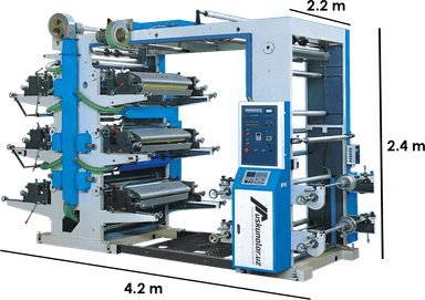 To'rt xil rangli flekso bosish uskunasi | maksimal bosish kengligi 1200 mm