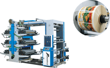 To'rt xil rangli flekso bosish uskunasi | maksimal bosish kengligi 600 mm