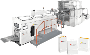 Qog'oz sumkalar (paket) ishlab chiqarish uskunasi US-ZD-QFF14