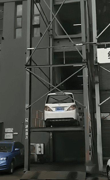 An elevator used to take a car to an upper floor US-C-KHS5.0-10.59