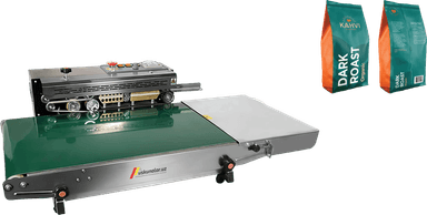 US-GS203 Keng konveyerli qo'lda (ruchnoy) qadoqlash uskunasi (maks. qadoq uzunligi 400mm)