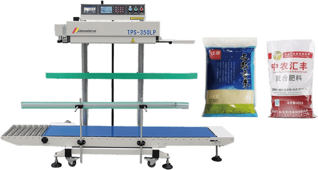 Vertical drum double sealer machine with printing US-TPS-350LP