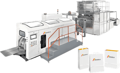 Qog'oz sumkalar (paket) ishlab chiqarish uskunasi US-ZD-QFF14
