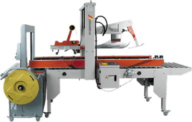 Оборудование для оклейки верха и низа картонной коробки и обвязки обеих сторон US-ZQ500+Q90
