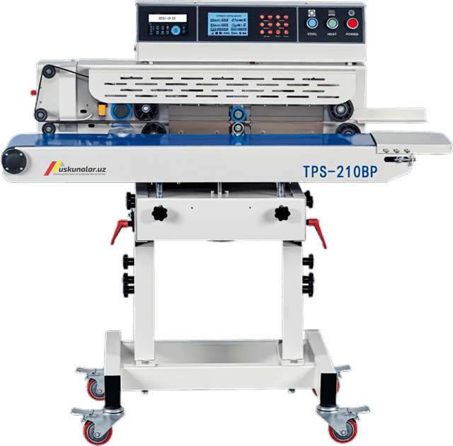 Horizontal sealer with double heating blocks and printing US-TPS-210BP