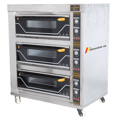 Electric oven 3 decks 6 trays