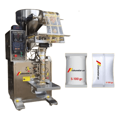 Packaging equipment for leguminous and powdered products from 5 grams to 100 grams