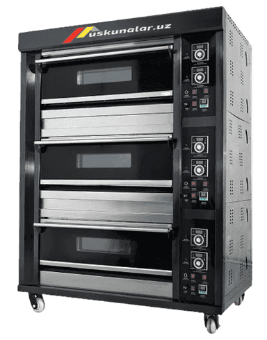 Electric oven 3 decks 9 trays