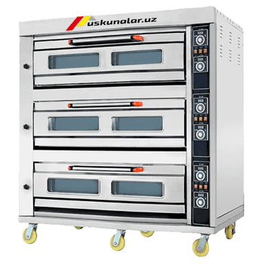 Electric steam oven 3 decks 9 trays