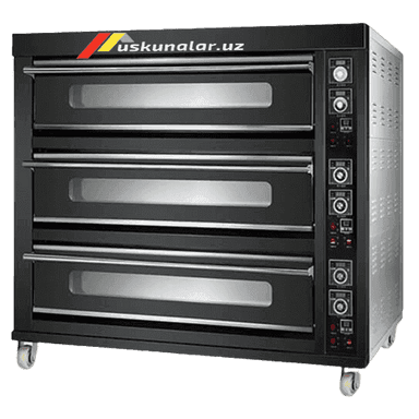 Electric steam oven 3 decks 12 trays
