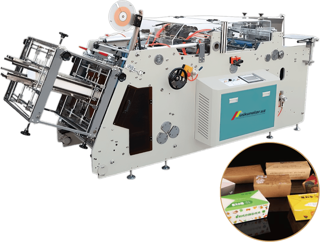 Автоматическая машина для сборки картонных коробок US-MB-800A